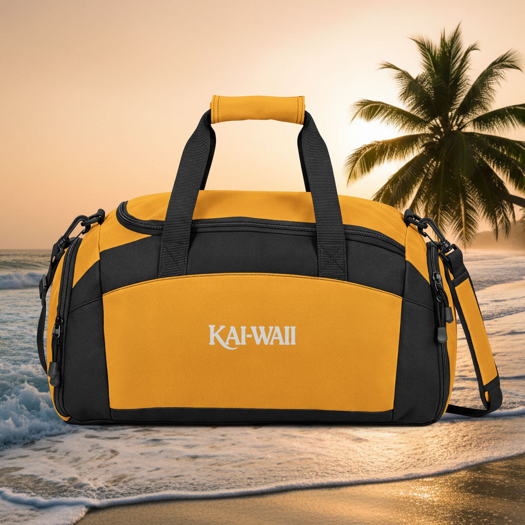 Kawaii Logo Gym Bag — Durable Black Workout Duffel