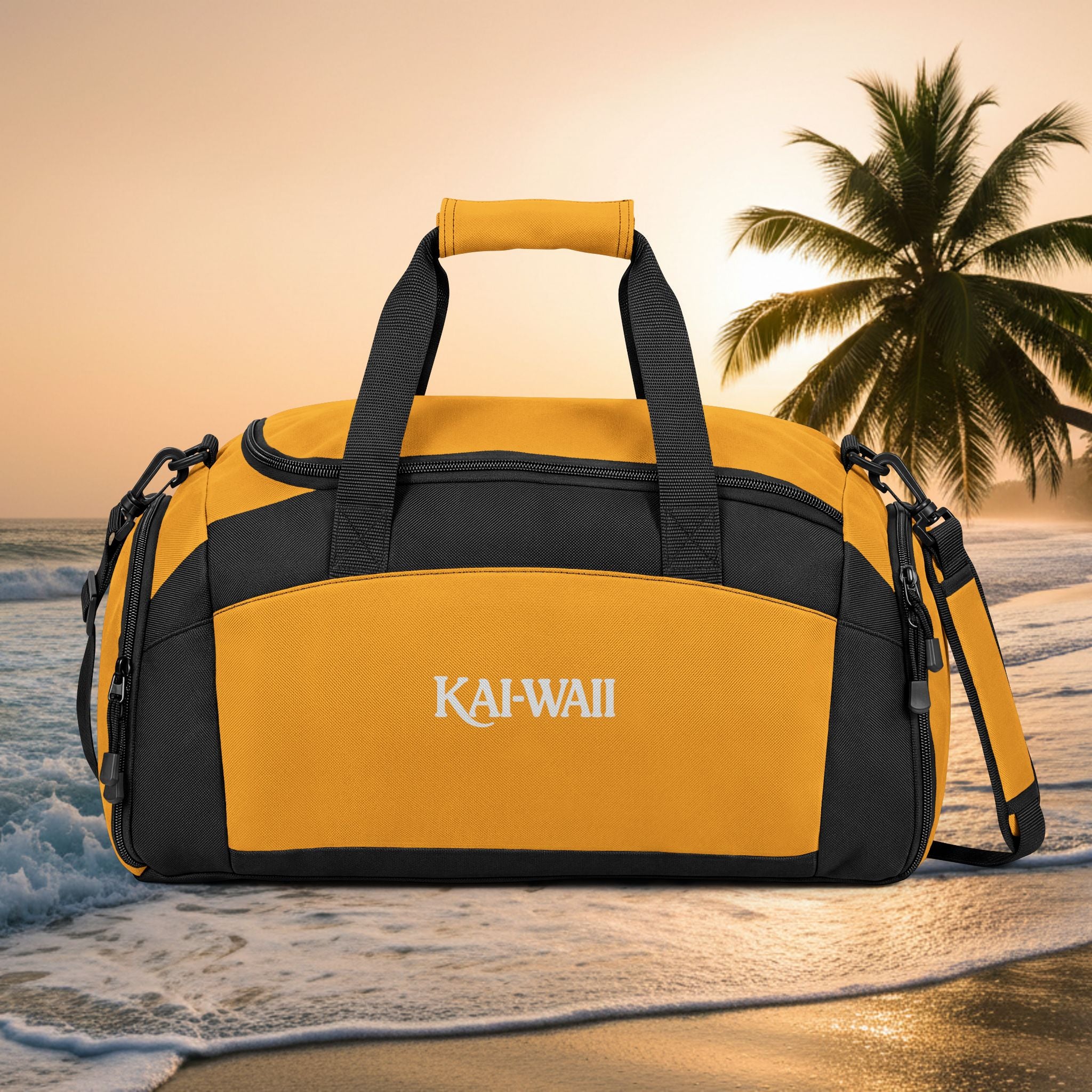 Kawaii Logo Gym Bag — Durable Black Workout Duffel
