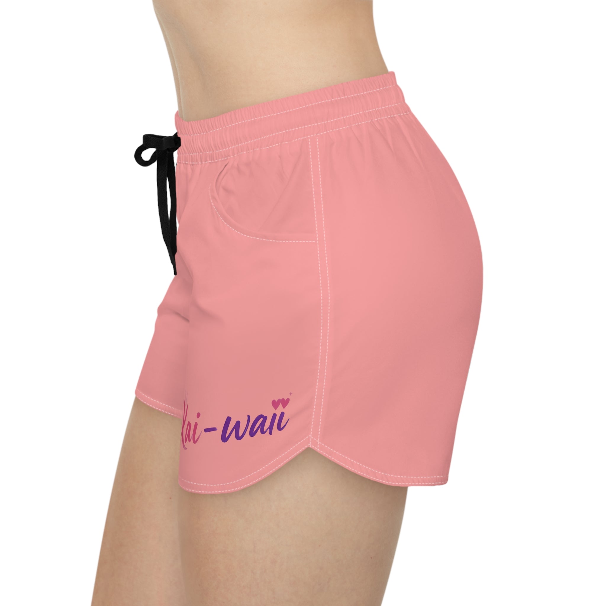 Women's Pink 'Kai-Waii' Cute Heart Lounge Shorts