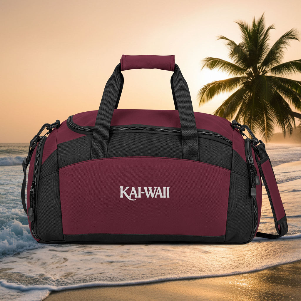 Kawaii Logo Gym Bag — Durable Black Workout Duffel