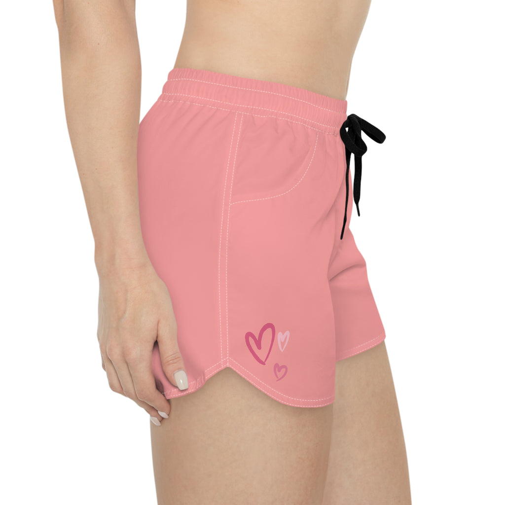 Women's Pink 'Kai-Waii' Cute Heart Lounge Shorts