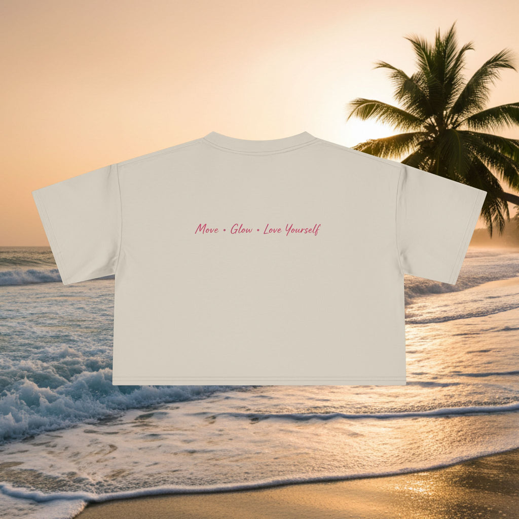 Crop Tee — "KAI-WAII" Minimal Script Graphic Top