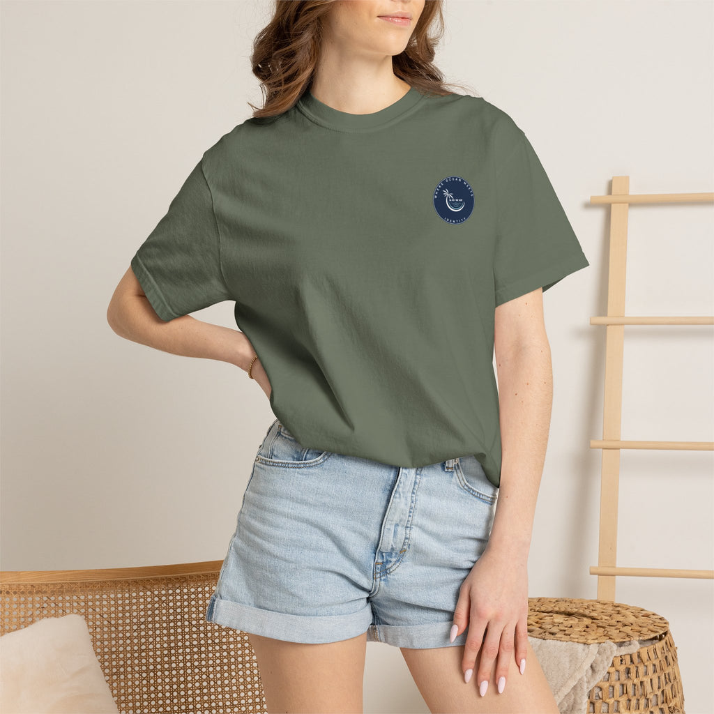 Graphic T-Shirt — "Shit I Don't Have Time For" Beach Sunset Crew Tee