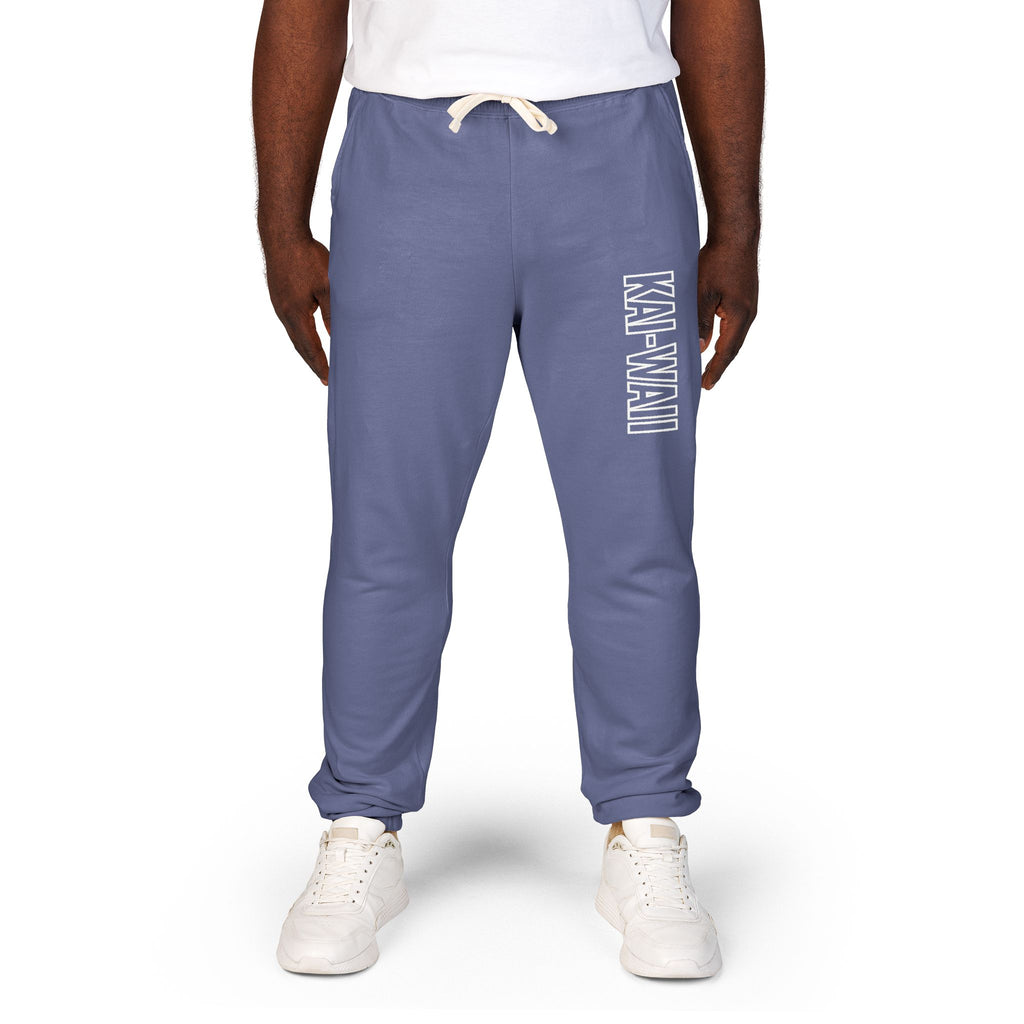 Kai-Waii Vertical Logo Sweatpants — Garment-Dyed Fleece Joggers