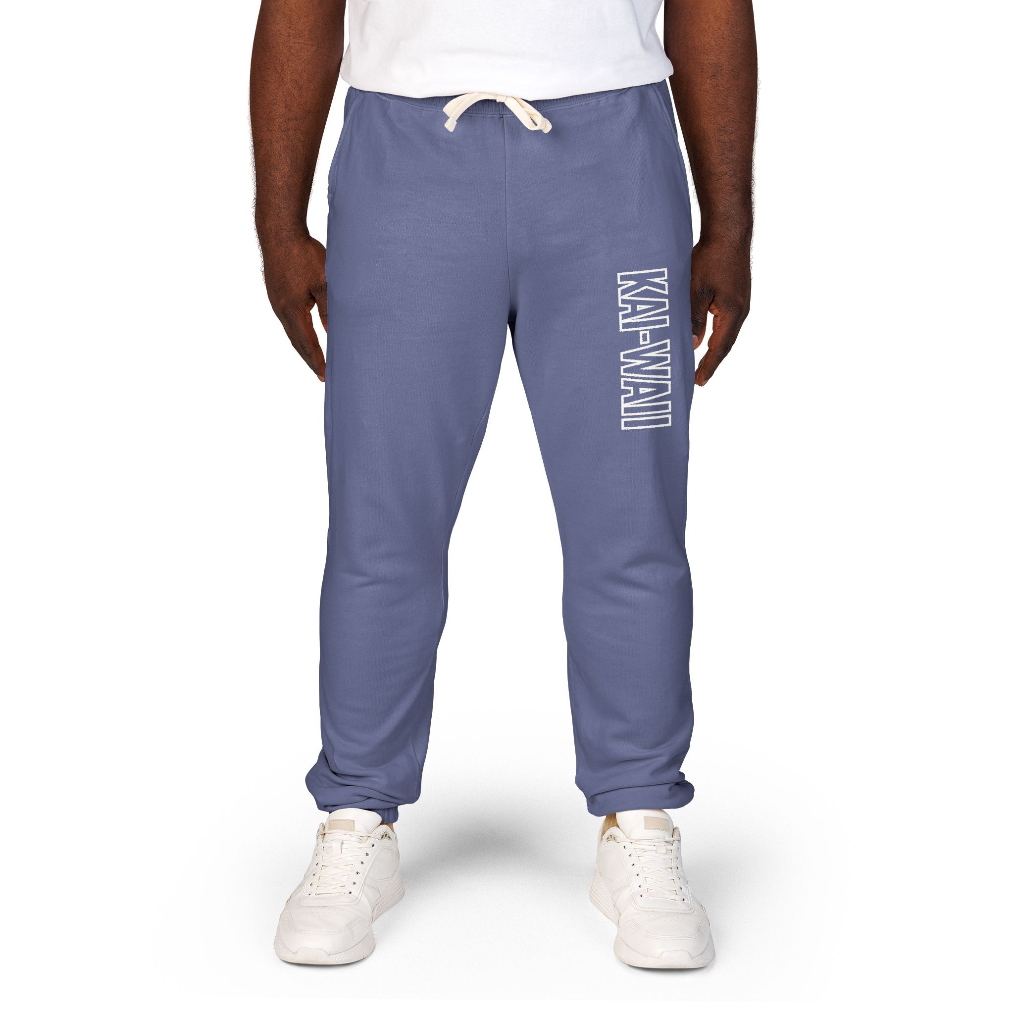 Kai-Waii Vertical Logo Sweatpants — Garment-Dyed Fleece Joggers