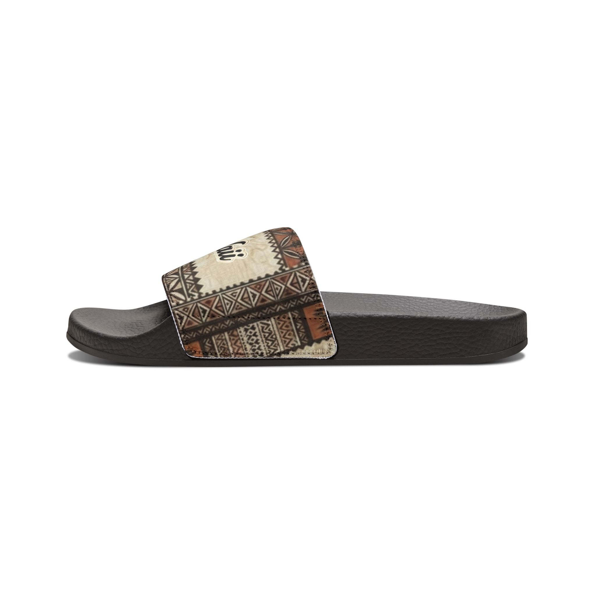 Women's Removable‑Strap Sandals — Boho Script Slide Sandals