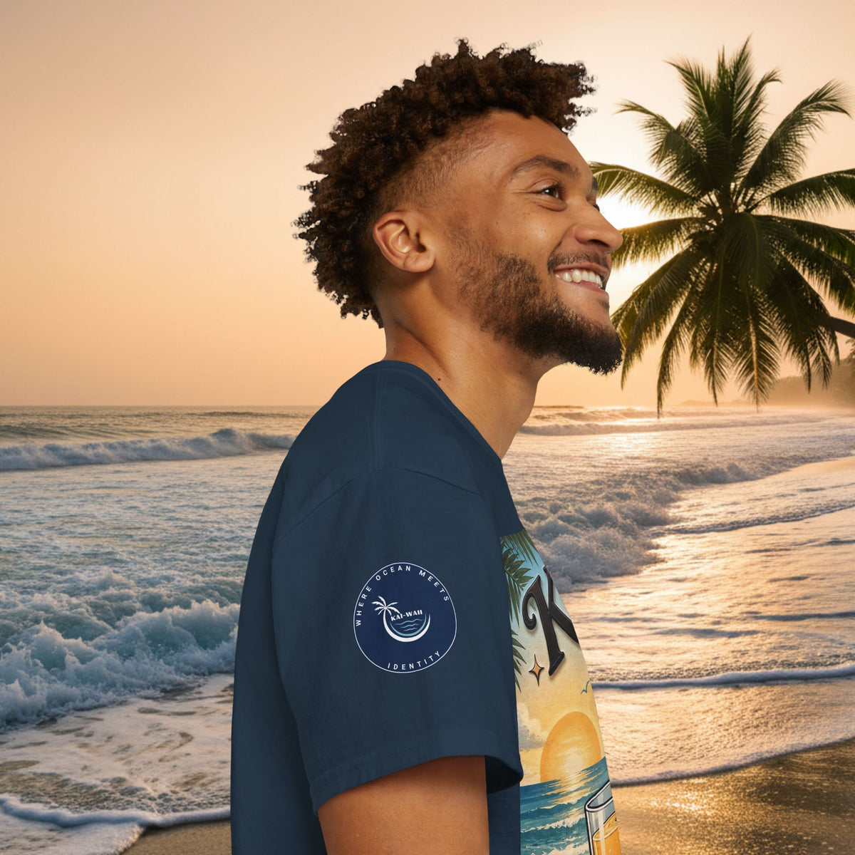 T-Shirt — KAI-WAII 'Paws and Relax' Beach Dog Graphic Tee
