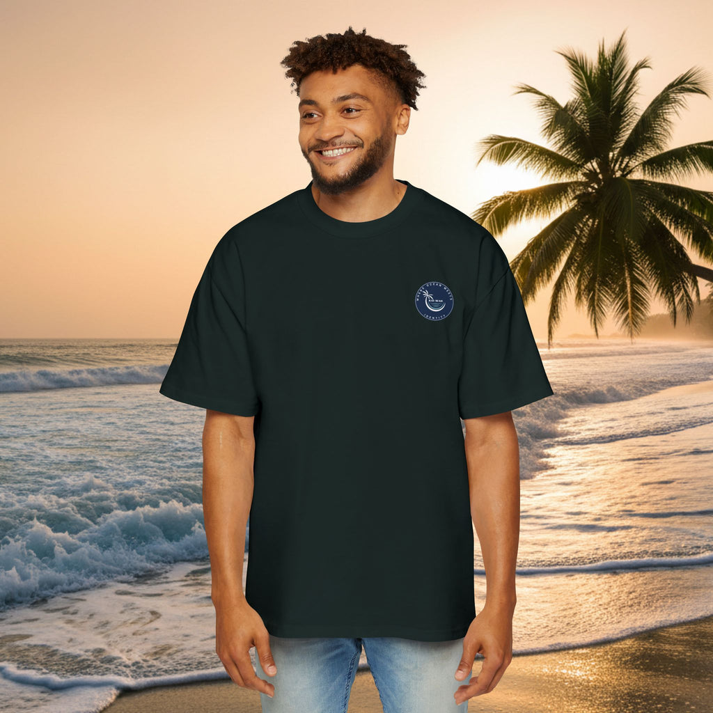 Ocean Is My Escape Tee — Men's Oversized Beach Graphic T-Shirt