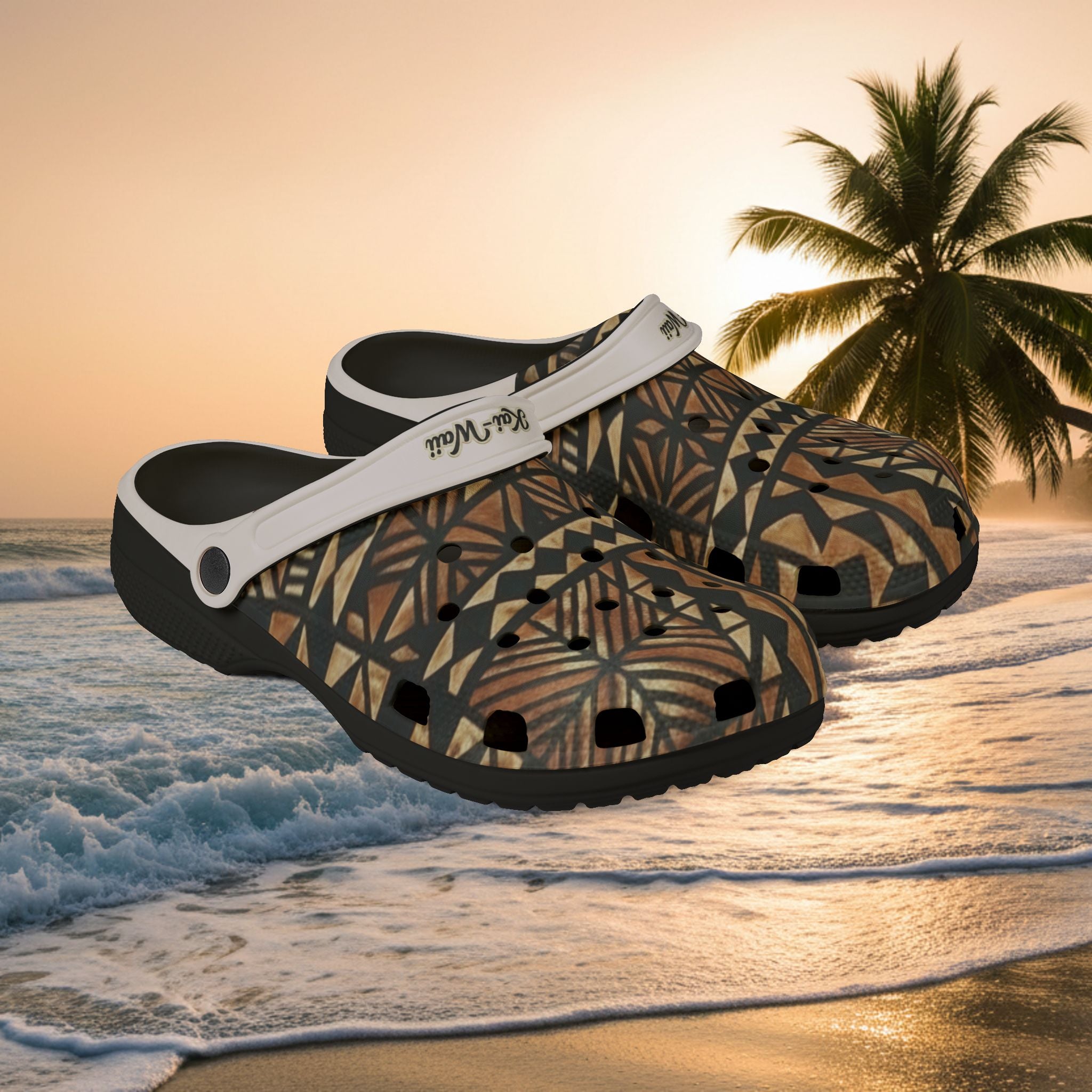 Tribal Pattern EVA Foam Clogs — Lightweight Beach Sandals