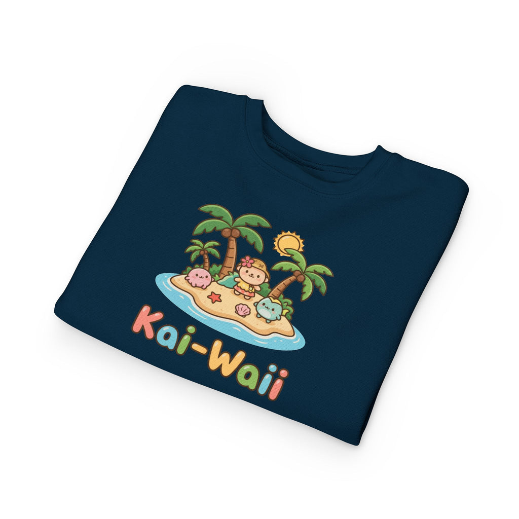 Kai-Waii Island Toddler Sweatshirt — Cute Hawaiian Palm Beach Graphic