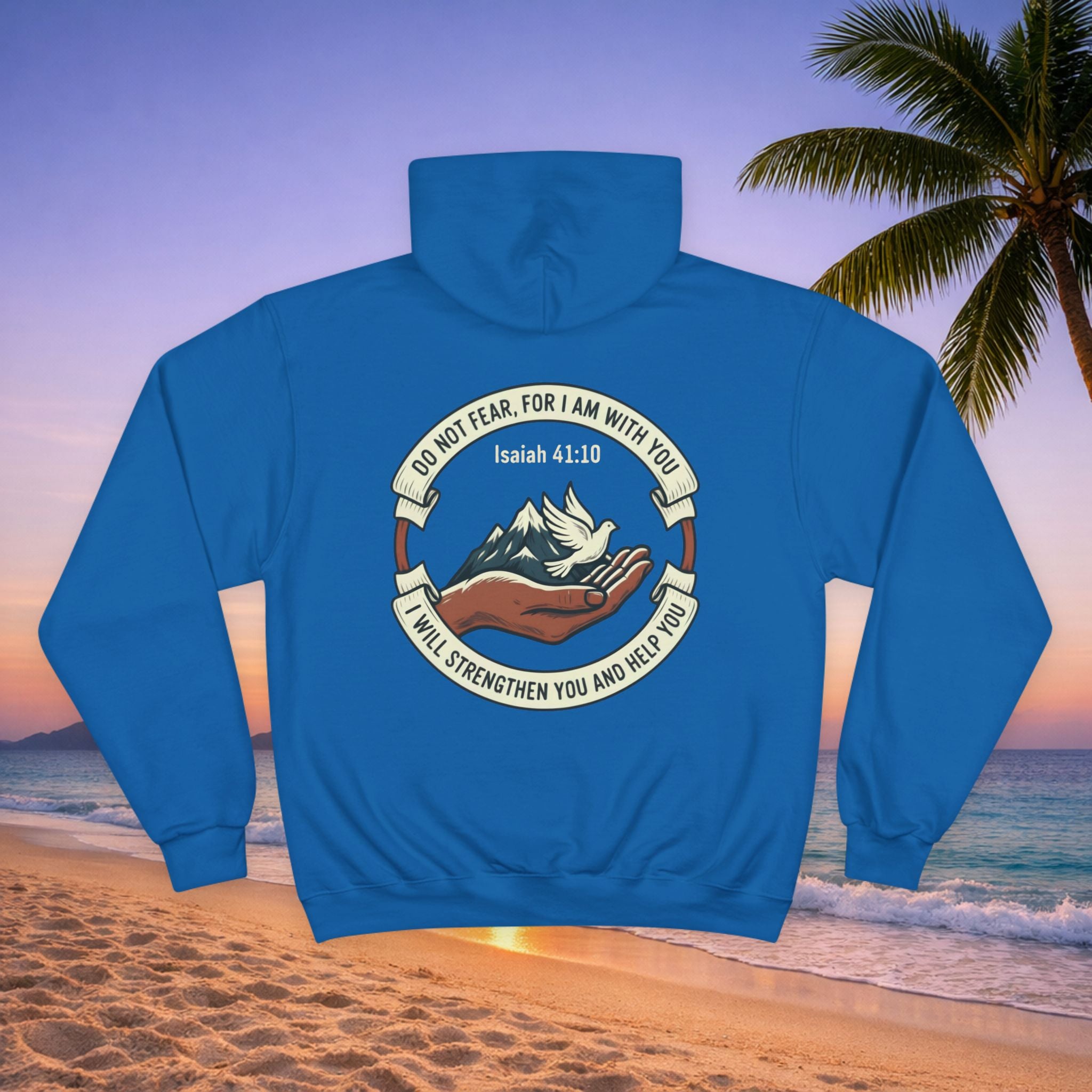 Faith Mountain Hoodie – "Do Not Fear, For I Am With You" Isaiah 41:10 Christian Pullover
